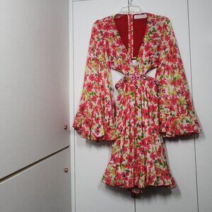 Mac Duggal Floral Cutout Bell Mini Dress Size 0